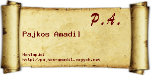 Pajkos Amadil névjegykártya
